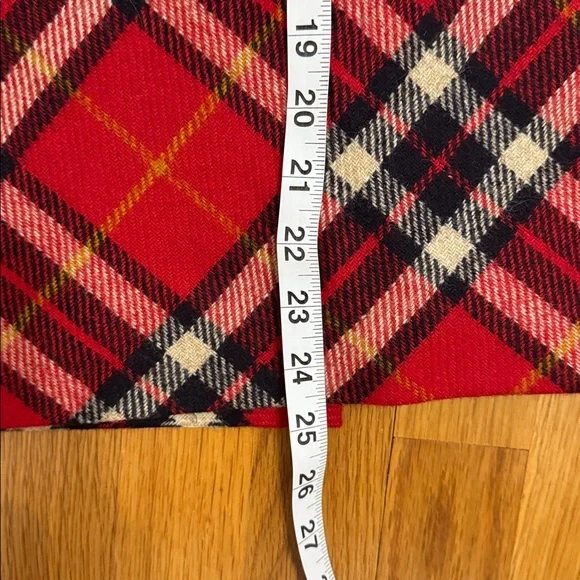 Hobbs London Plaid Red Pencil Skirt - UK 12/ US 8 - Picture 5 of 7